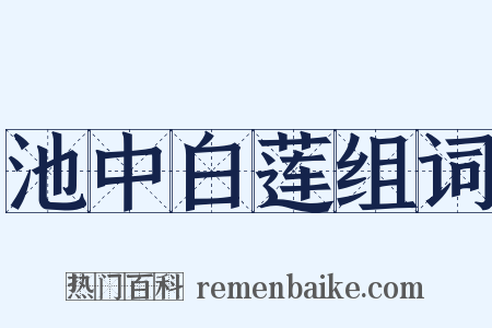 池中白莲组词是什么意思的图片